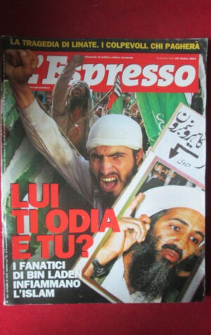 ESPRESSO 42 2001 BIN LADEN DAMIANO TOMMASI TRAGEDIA LINATE [GS6]