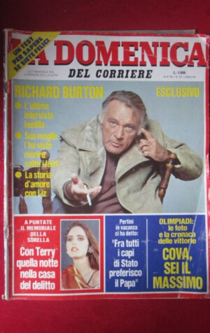 DOMENICA DEL CORRIERE 33 1984 RICHARD BURTON PERTINI ARTURO TOFANELLI [GS6]