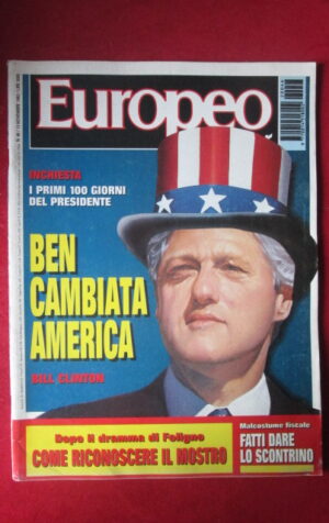 EUROPEO 46 1992 BILL CLINTON PIER PAOLO PASOLINI MIA FARROW WOODY ALLEN [GS6]