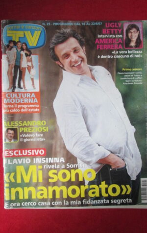 TV SORRISI E CANZONI25 2007 INSINNIA AMERICA FERERA PREZIOSI ALESSANDRO [GS6]
