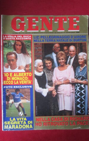 GENTE 36 1984 VITA SEGRETA DI MARADONA BROKE SHIELDS LIZ TAYLOR [GS6]
