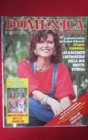 DOMENICA DEL CORRIERE 37 1986 CLAUDIA CARDINALE NANTAS SALVALAGGIO [GS6]