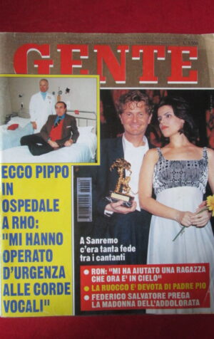 GENTE 10 1996 PIPPO BAUDO GIANFRANCO FINI VALERIA MAZZA SANREMO RON [GS6]