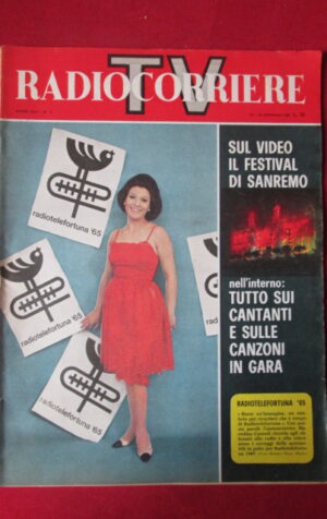 TV RADIOCORRIERE 4 1965 NILLA PIZZI ALIDA VALLI MASSIMO SERATO SANREMO [GS10]