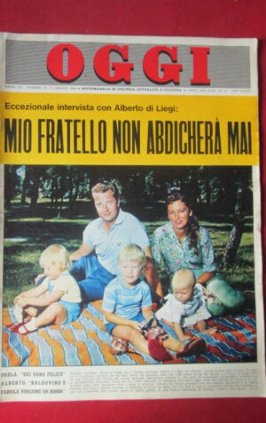 OGGI 35 1964 PAOLA DI LIEGI ALBERTO DI LIEGI JACQUELINE KENNEDY SORAYA [GS10]