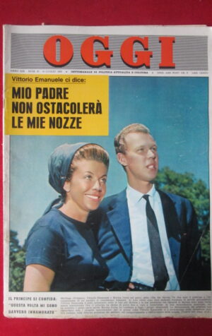 OGGI 29 1963 VITTORIO EMANUELE MARINA DORIA KIRK DOUGLAS MUSSOLINI [GS10]