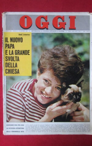 OGGI 26 1963 RITA PAVONE DOSSIER NUOVO PAPA FARAH DIBA [GS10]