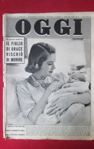 OGGI 13 1958 PRINCIPE RANIERI PRINCIPESSA GRACE LEA PADOVANI [GS10]