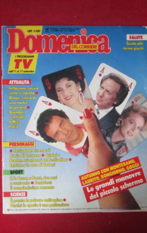 DOMENICA CORRIERE 38 1988 LAURITO MIKE BONGIORNO LORETTA GOGGI SCIALPI [GS10]