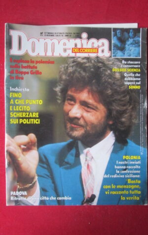 DOMENICA CORRIERE 48 1986 BEPPE GRILLO ARRIGO CIPRIANI SIGOURNEY WEAVER [GS10]