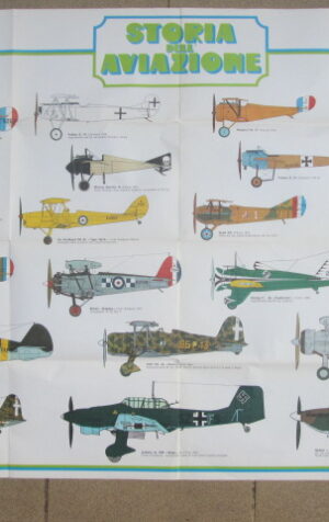 POSTER STORIA DELL' AVIAZIONE 100X65 CM [AS5-242]