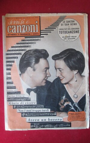 SORRISI E CANZONI 7 1954 GIORGIO CONSOLINI GINO LATILLA [TR29A]