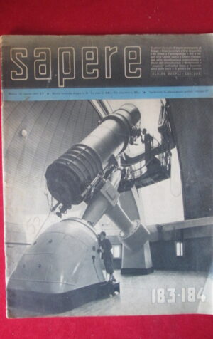 SAPERE AGOSTO 1942 - NUOVO OSSERVATORIO DI ASIAGO LA LIGURIA ANTICA [TR29A]