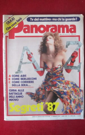 PANORAMA 1080-1081 1987 BERLUSCONI CRAXI DOSSIER AIDS [TR29A]