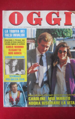 OGGI 17 1986 CASIRAGHI SARAH FERGUSON CAROLINA DI MONACO [TR29A]