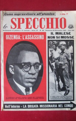 LO SPECCHIO 48 1961 GINZENGA DOSSIER BRIGATA MISSIONARIO DEL CONGO [TR29A]