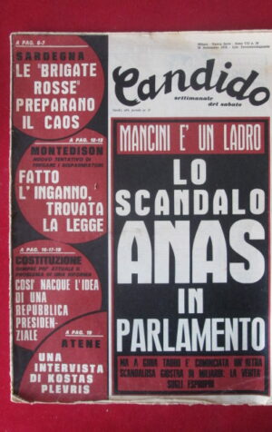 CANDIDO 38 1974 BRIGATE ROSSE PREPARANO CAOS MANCINI KOSTAS PLEVRIS [TR29A]