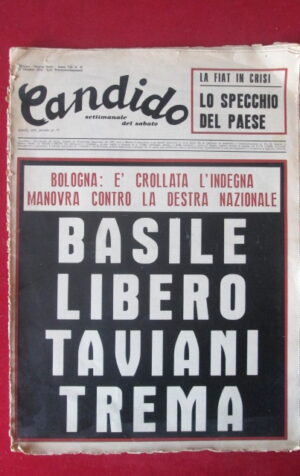 CANDIDO SETTIMANALE DEL SABATO 41 1974 RIVISTA UMORISTICA POLITICA [TR29A]