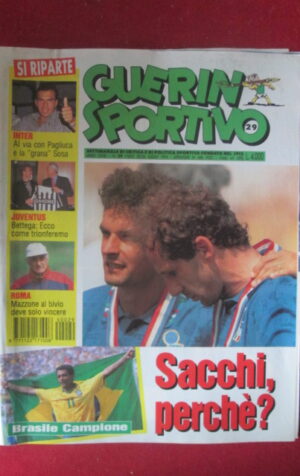 GUERIN SPORTIVO 29 1994 PAGLIUCA BETTEGA MAZZONE BARESI BAGGIO  [G99N12]