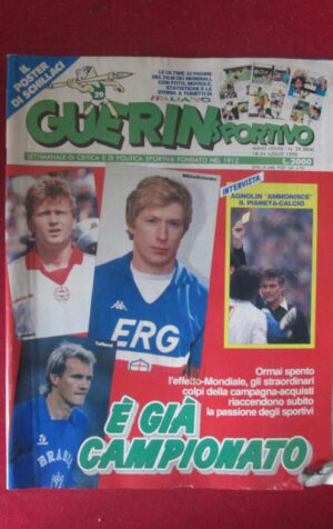 GUERIN SPORTIVO 29 1990 POSTER TOTO SCHILLACI E GERMANIA CAMPIONE  [G99N12]