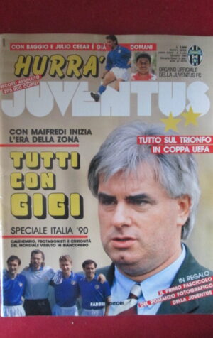 HURRA ' JUVENTUS 6 1990 MAIFREDI BAGGIO JULIO CESAR + INSERTO  [G99N12]