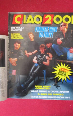 CIAO 2001 5 1987 INSERTO PETER GABRIEL DAF WASP FRANKIE GOES TO HOLLYWOOD[G103A]