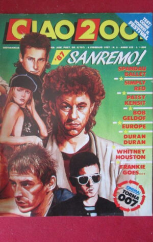 CIAO 2001 6 1987 INSERTO SANREMO SPANDAU BALLET DURAN DURAN EUROPE [G103A]