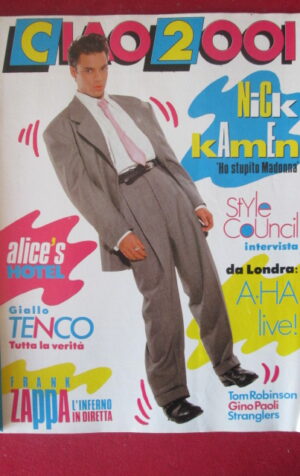 CIAO 2001 8 1987 INSERTO SPANDAU BALLET NICK KAMEN FRANK ZAPPA A-HA  [G103A]