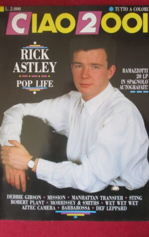 CIAO 2001 12 1988 POSTER JOE ELLIOT BARBAROSSA RICK ASTLEY DEBBIE GIBSON [G103A]