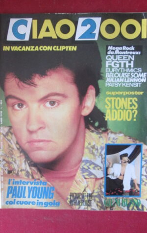 CIAO 2001 23 1986 POSTER ROLLING STONES - PAUL YOUNG PATSY KENSIT [G103A]