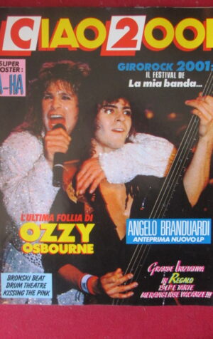 CIAO 2001 20 1986 POSTER A-HA - OZZY OSBOURNE BRANDUARDI BRONSKI BEAT [G103A]