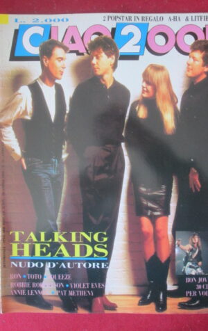 CIAO 2001 16 1988 POSTER A-HA E LITFIBA - TALKING HEADS  [G103A]