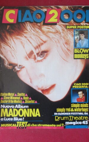 CIAO 2001 27 1986 MADONNA COVER - POSTER BLOW MONKEYS  [G103A]