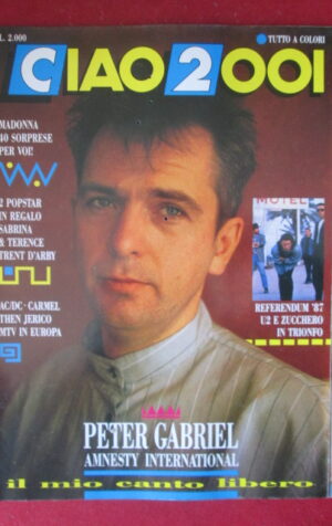 CIAO 2001 5 1988 POSTER SABRINA SALERNO MADONNA COCCIANTE PETER GABRIEL [G103A]