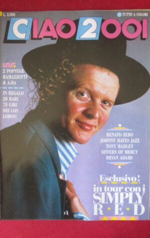 CIAO 2001 6 1988 POSTER RAMAZZOTTI & A-HA RENATO ZERO SIMPLY RED [G103A]