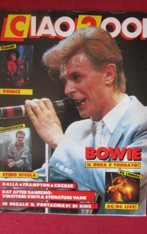 CIAO 2001 9 1986 POSTER STING - PRINCE DAVID BOWIE DALLA FRAMPTON COCKER [G103A]