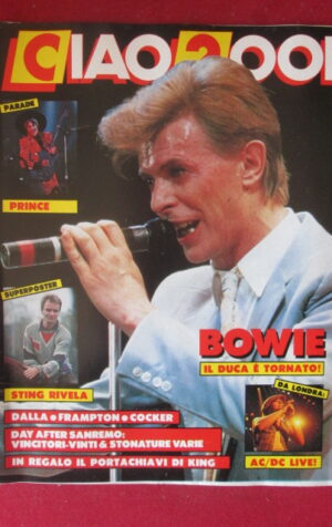 CIAO 2001 9 1986 POSTER STING - PRINCE DAVID BOWIE DALLA FRAMPTON AC/DC [G103A]