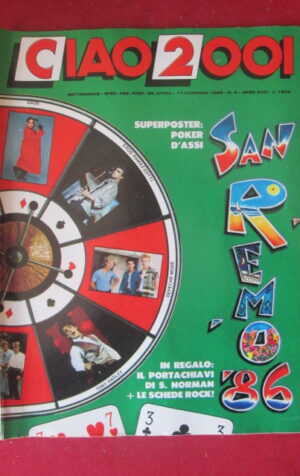 CIAO 2001 6 1986 POSTER TALK TALK A-HA SADE DEPECHE MODE [G103A]