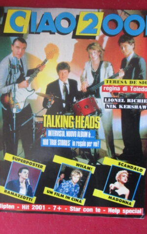 CIAO 2001 42 1986 POSTER EROS RAMAZZOTTI MADONA TALKING HEADS WHAM [G103B]