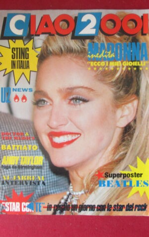 CIAO 2001 40 1986 MADONNA COVER - POSTER BEATLES - RARISSIMA ! [G103B]