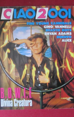 CIAO 2001 17 1987 POSTER CURIOSITY KILLED THE CAT - DAVID BOWIE ALICE [G103B]