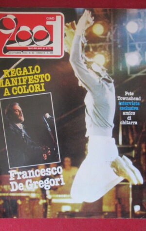 CIAO 2001 42 1978 POSTER FRANCESCO DE GREGORI - PETE TOWNSHEND [G103B]