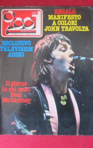 CIAO 2001 41 1978 POSTER JOHN TRAVOLTA PAUL MCCARTNEY URIAH HEEP [G103B]