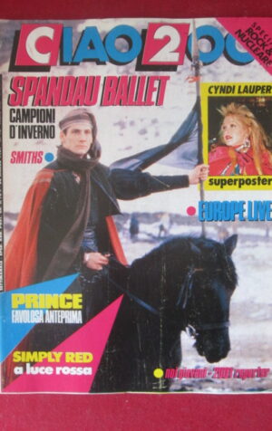 CIAO 2001 12 1987 POSTER CINDY LAUPER PRINCE SIMPLY RED SPANDAU BALLET [G103B]