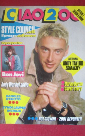 CIAO 2001 11 1987 POSTER BON JOVI ANDY TAYLOR STYLE COUNCIL CINDY LAUPER [G103B]