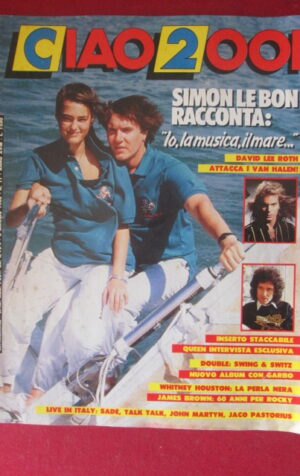 CIAO 2001 17 1986 INSERTO QUEEN - SIMON LE BON DAVID LEE ROTH WHITNEY HO [G103B]