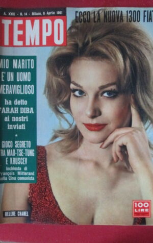 TEMPO 14 1961 HELENE CHANEL FARAH DIBA PAOLA DI LIEGI FIAT 1300  [TR21]