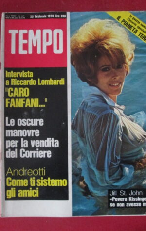 TEMPO 6-7 1973 JILL ST. JOHN MILVA PROMOZIONE DEL FESTIVAL DI SANREMO [TR21]