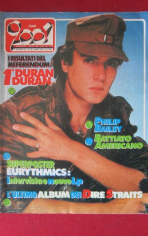 CIAO 2001 23 1985 POSTER EURYTHMICS SIMON LE BON DIRE STRAITS BATTIATO [G103B]