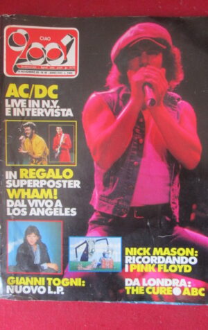 CIAO 2001 46 1985 POSTER WHAM GEORGE MICHAEL AC/DC NICK MASON PINK FLOYD [G103B]